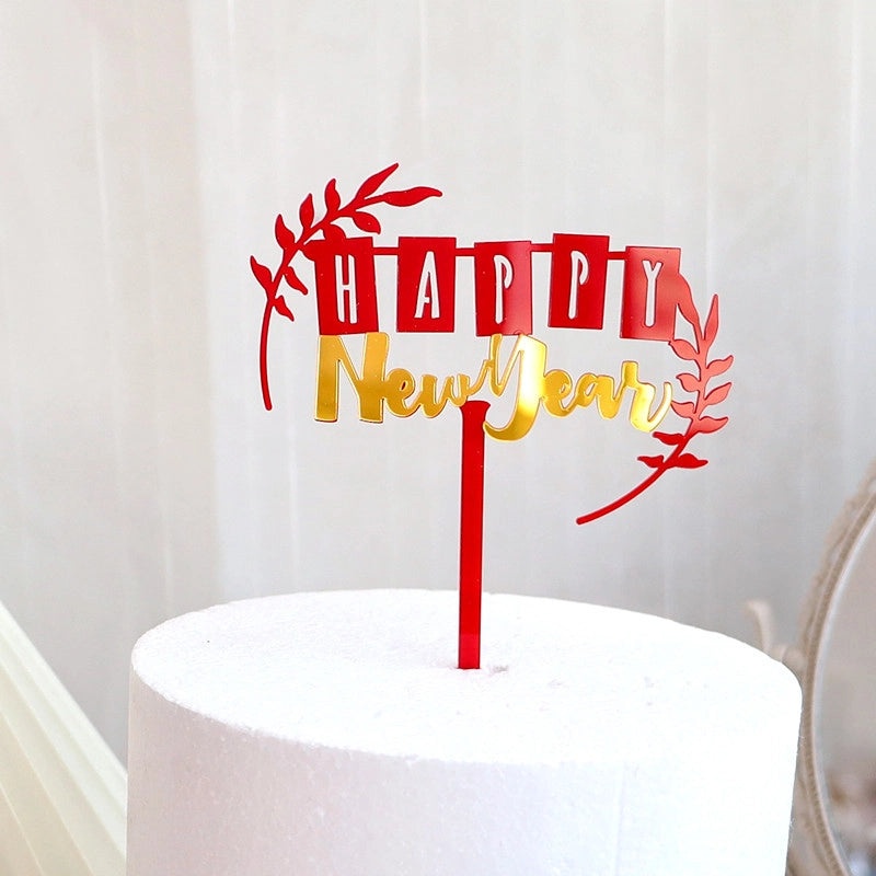 Festive Party Cake Decorations with Cute Basic Letter Plastic Supplies for Christmas and New Year|Home & Garden > Kitchen & Dining > Bakeware & C