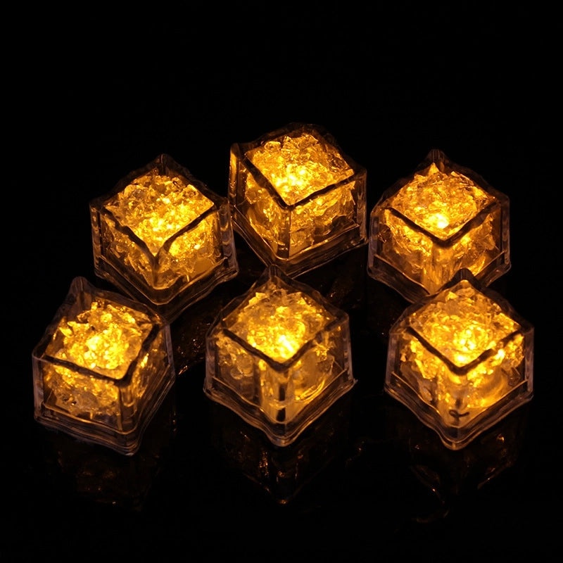 Luminous Ice Cube LED Night Light Colorful Touch Sensor Glowing Water Flashing Lamp|Home Decor Lighting