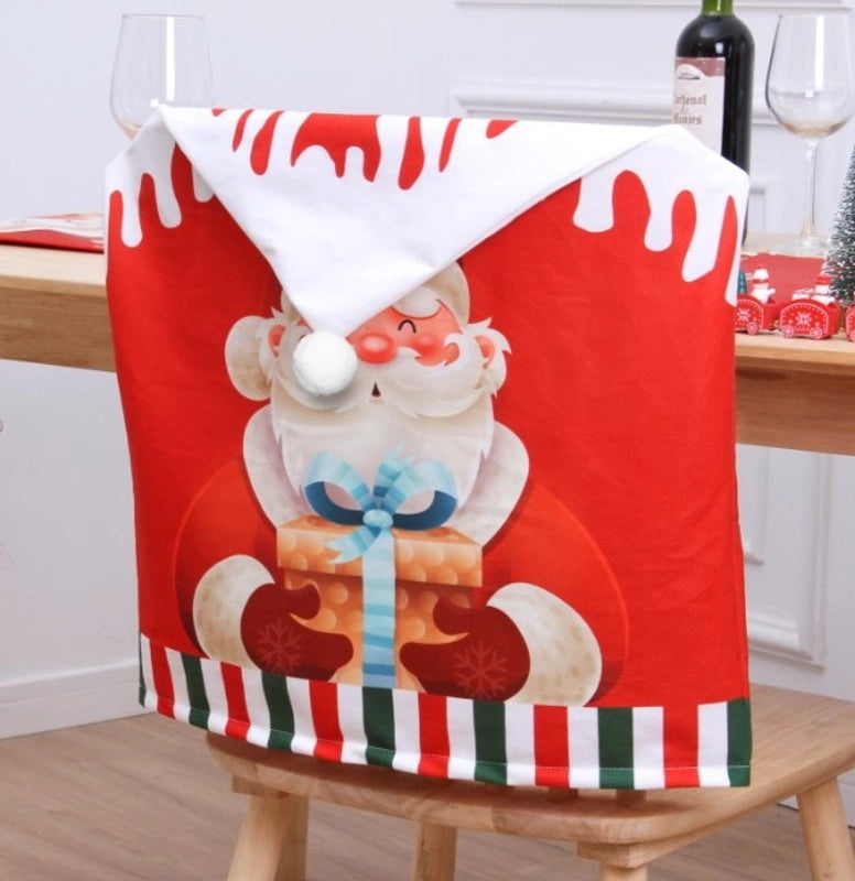 Christmas Holiday Table Runner and Chair Covers with Santa Claus, Snowman Design | Home Decor & Party Supplies