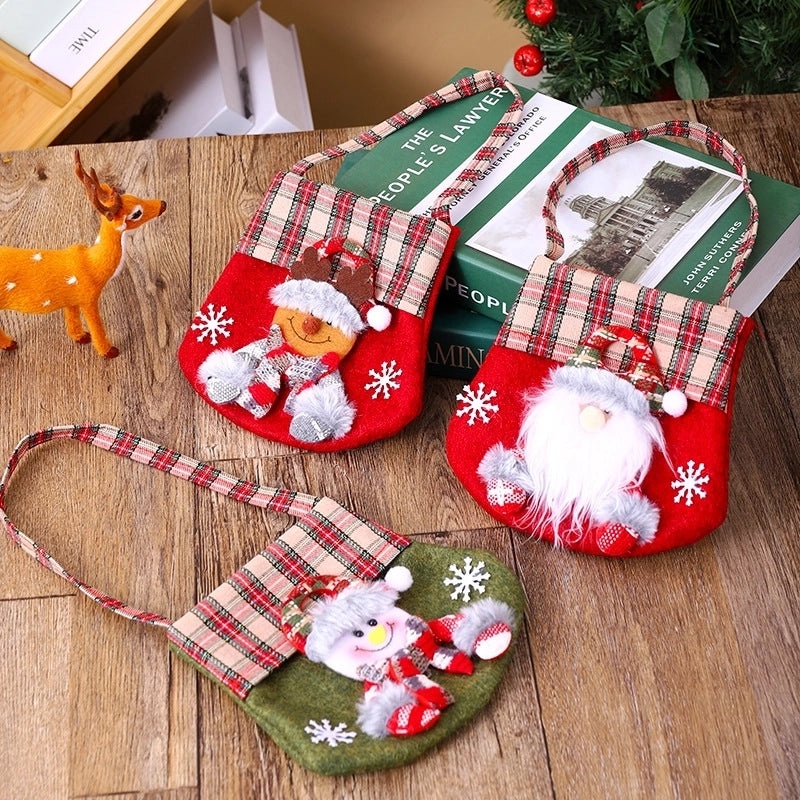 Christmas Festive Gift Bags with Santa Claus, Snowman & Elk Design | Holiday Party Supplies