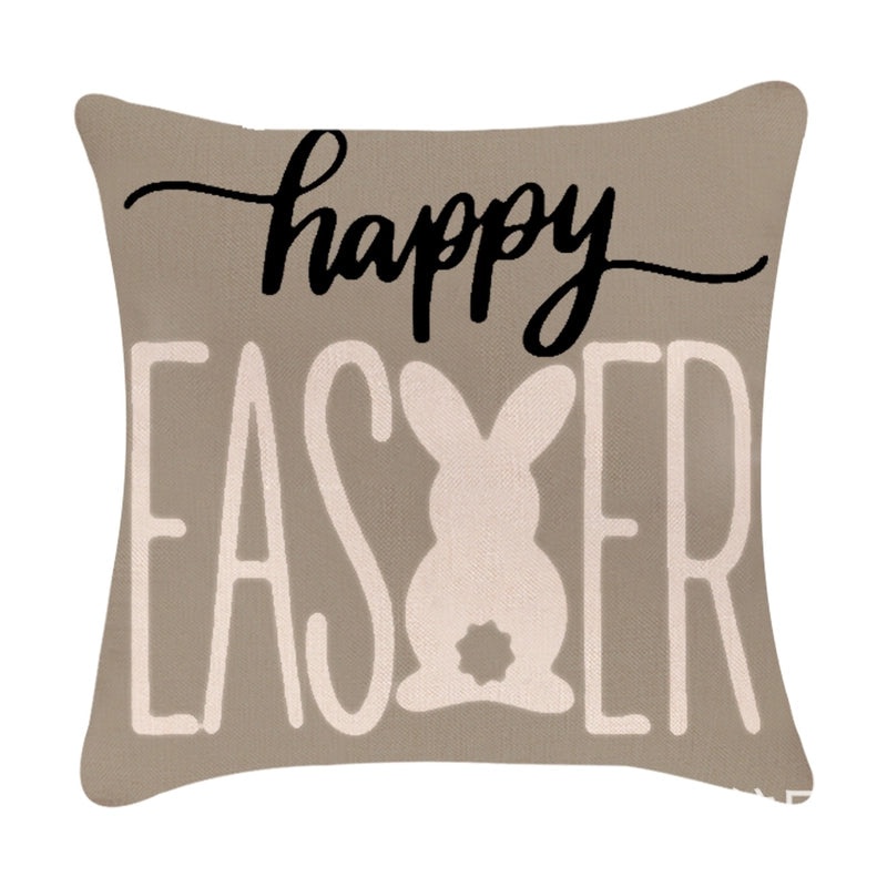 Minimalist Easter Rabbit Linen Pillow Covers for Couch and Sofa Decor | Home Decor Accessories