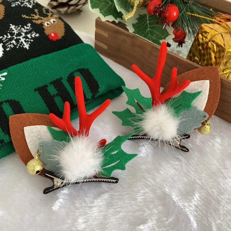 Festive Reindeer Antler Hair Clip for Daily Wear|Hair Accessories