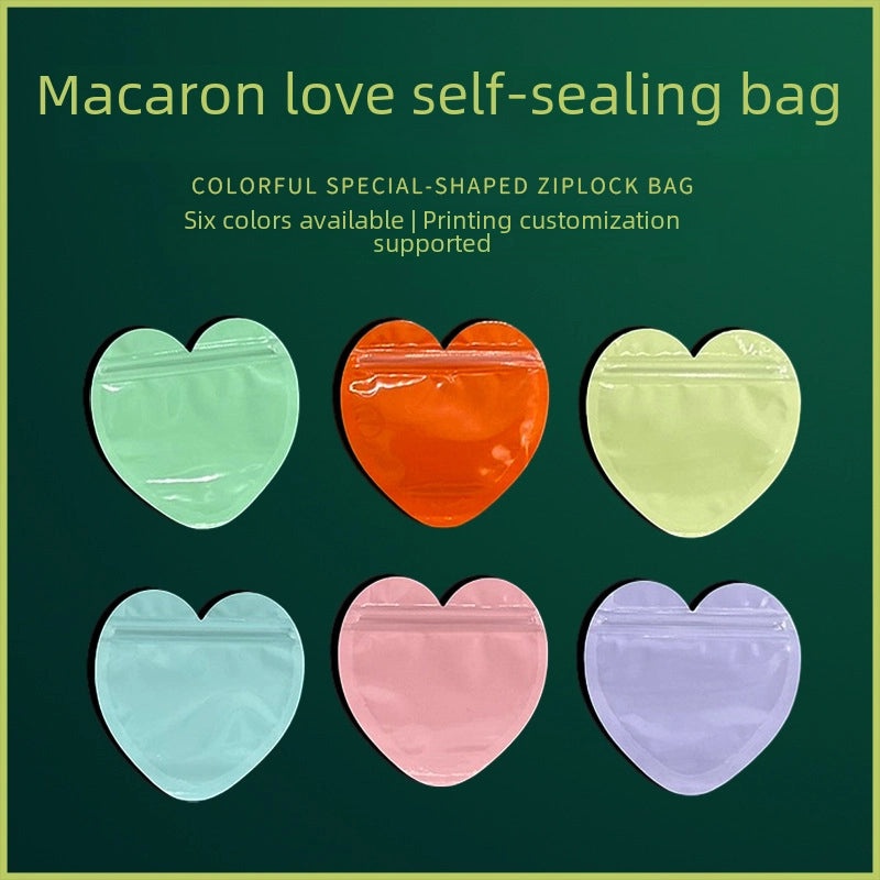 100PCS Macaron Themed Jewelry Ziplock Bags Small Resealable Gift Bags for Candy and Food Packaging|Jewelry Accessories Packaging