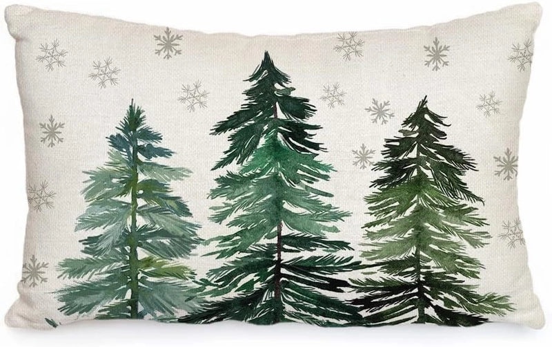 Christmas Holiday Linen Pillow Covers for Couch & Sofa | Home Decor