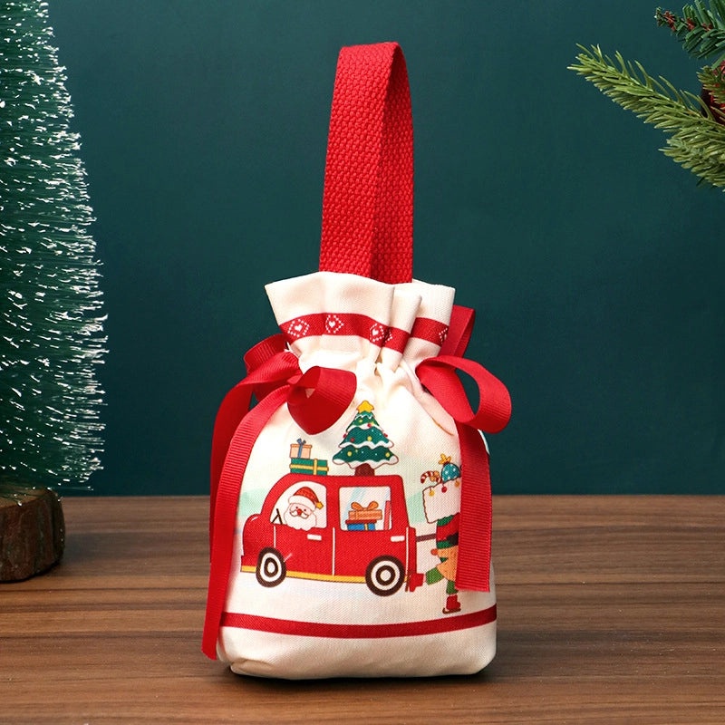 Christmas Tree Santa Claus Knitted Gift Bag | Christmas Gift Bags & Wrapping Supplies