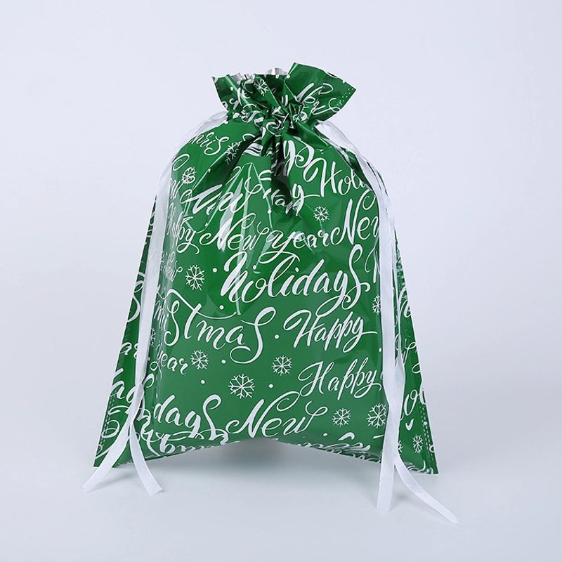 Minimalist Santa Claus Christmas PE Gift Bags for Party Favors|Holiday Party Supplies