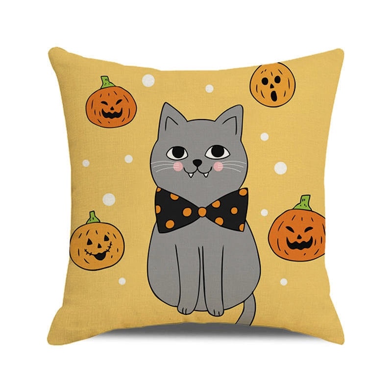 Halloween Cartoon Letter Dog Cat Plush Pillow Cushion for Couch Sofa|Home Decor