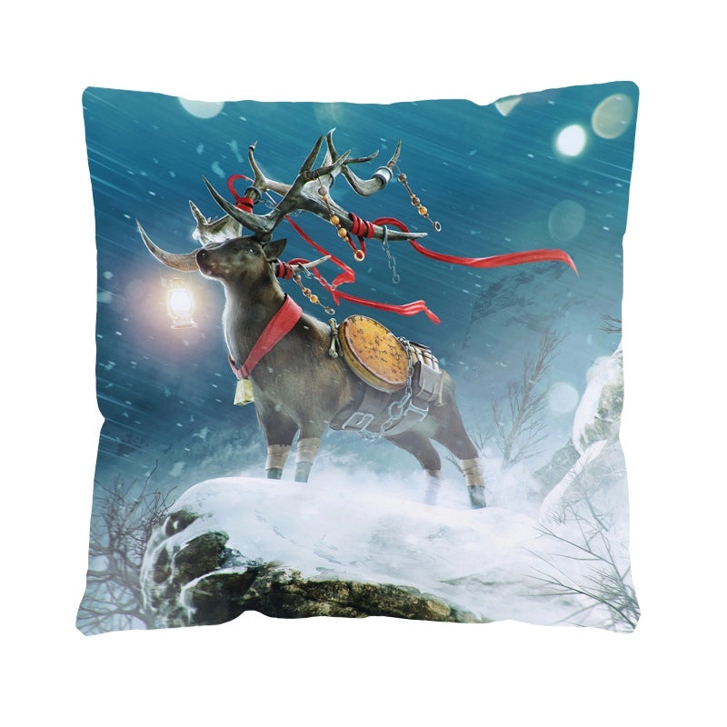 Festive Christmas Plush Santa & Snowman Pillow Covers | Holiday Home Decor & Sofa Accessories