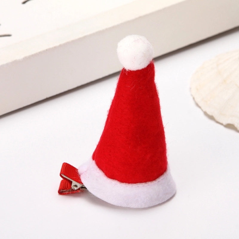 Festive Red Mini Hat Hair Clip for Kids|Children's Hair Accessories