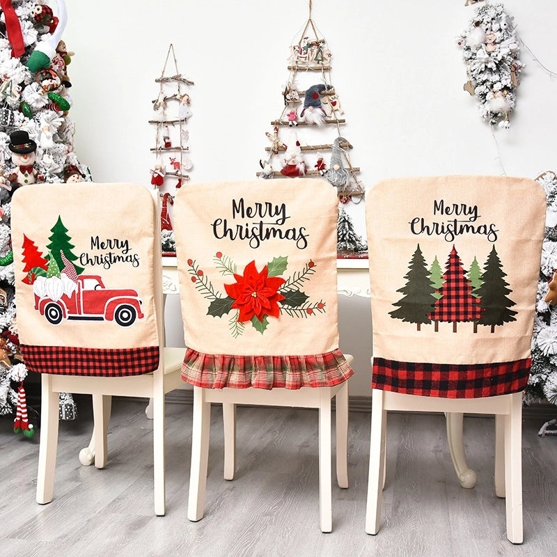 Festive Christmas Tree Chair Cover for Family Gatherings | Home Decor & Seasonal Accessories
