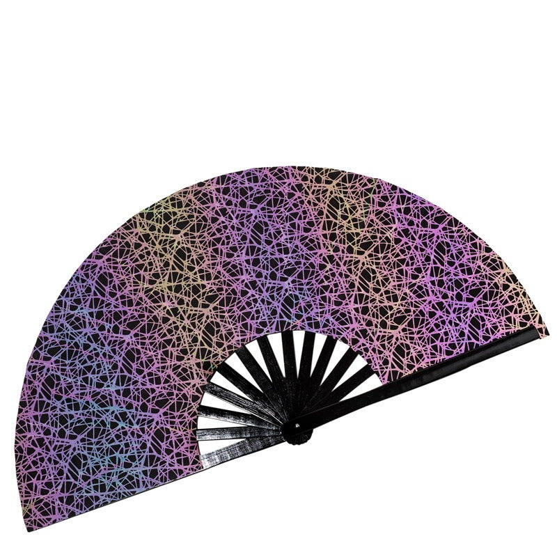 33cm Reflective Bamboo Folding Fan for Party & Kung Fu | Fans & Handheld Cooling Accessories