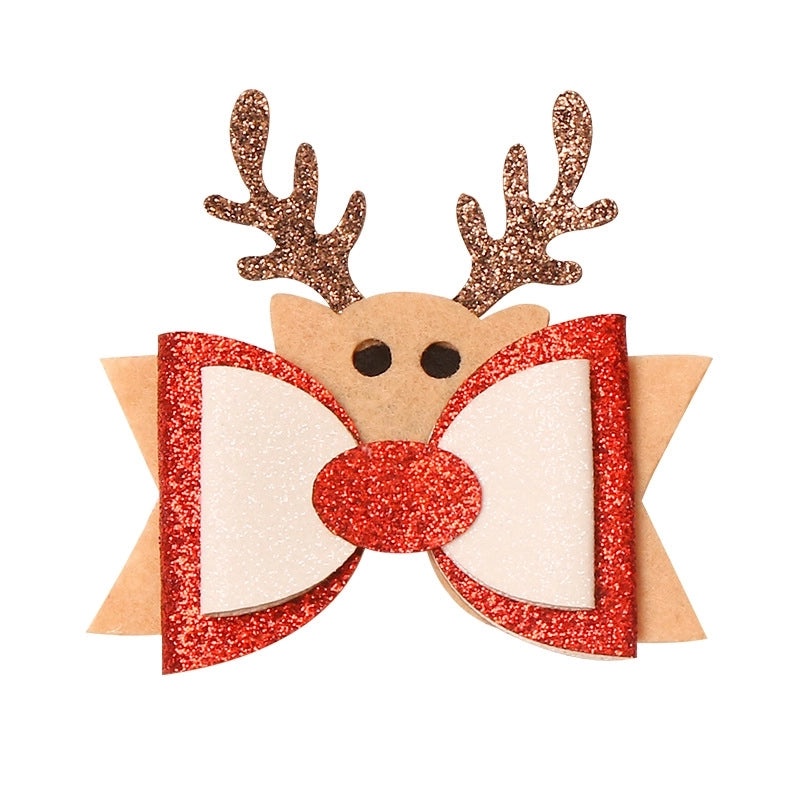 Christmas Cute Bow Knot Hair Clip Party Accessory | Hair Accessories