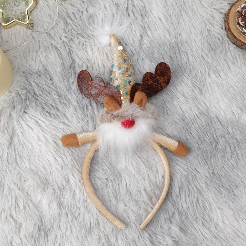 Christmas Minimalist Santa Elk Hair Band Polyester Festival Party Accessories|Holiday Party Accessories