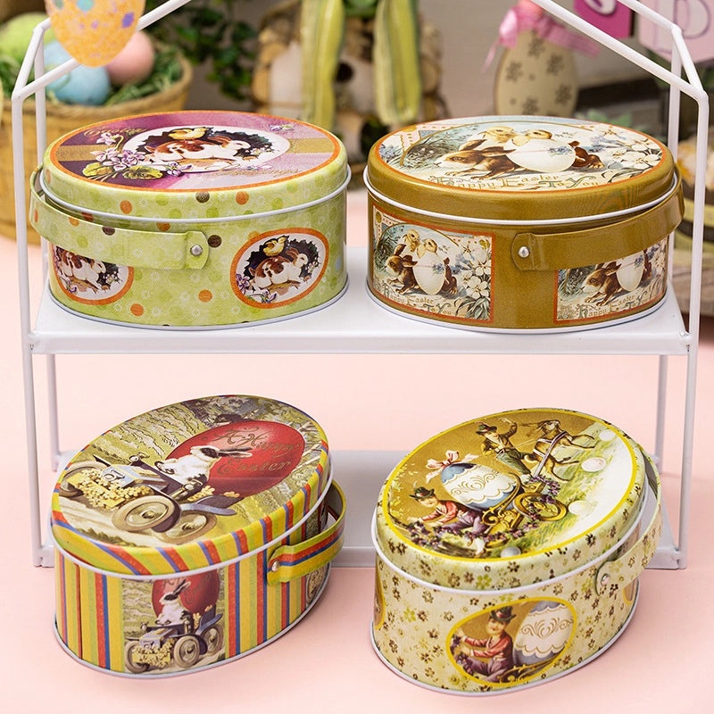 Easter Bunny Iron Storage Box Cute Festival Table Decor|Home Decor & Storage