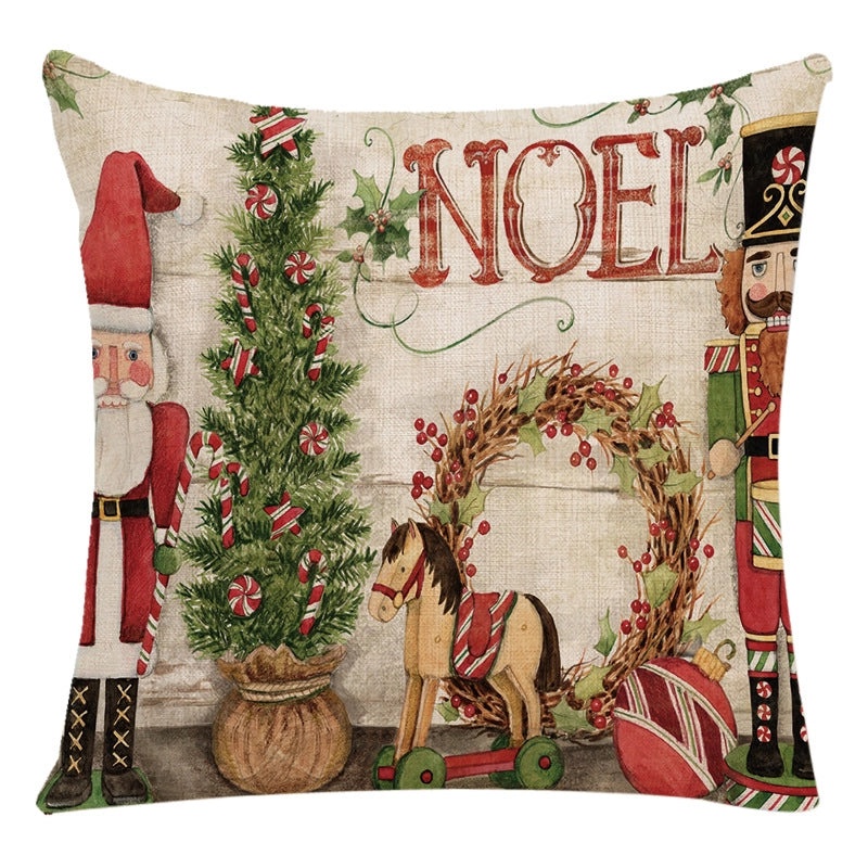 Christmas Santa Snowman Decorative Pillow Covers | Home Decor