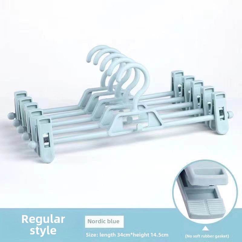 10 Pieces Stainless Steel Non-slip Pants Hangers for Household Clothes Storage and Drying | Home & Kitchen Storage