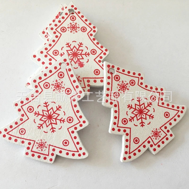 Creative Wooden Christmas Ornaments DIY Home Pendant Crafts Factory Direct | Home Decor & DIY Accessories