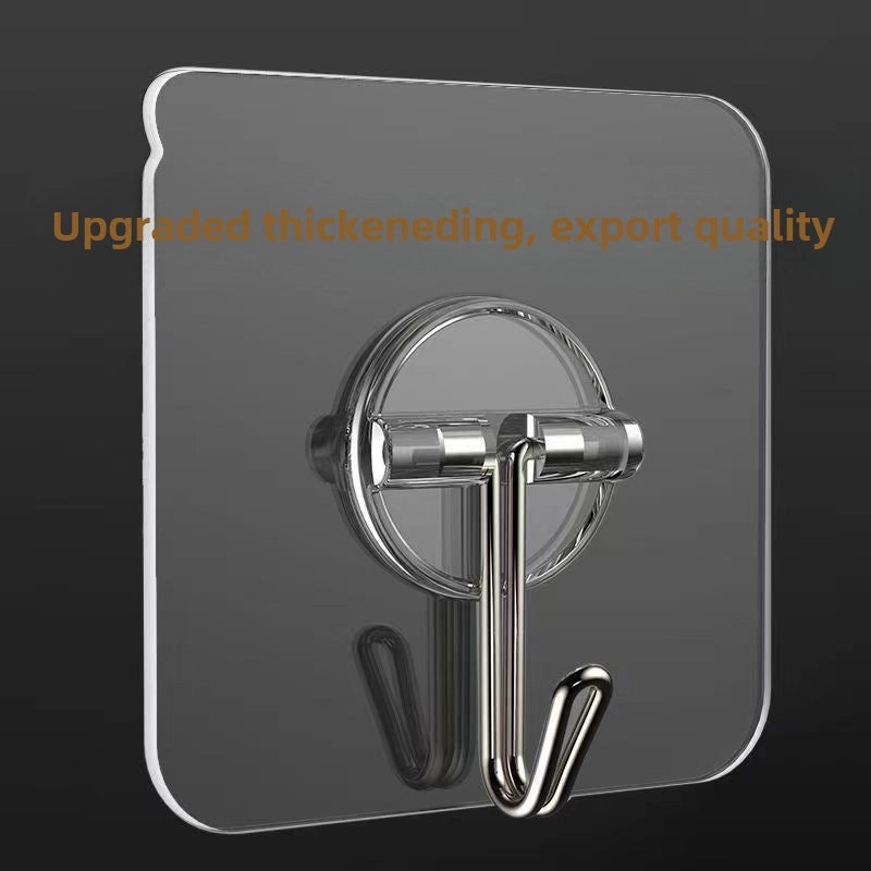 Strong Transparent Adhesive Hook Punch-Free Seamless Load-Bearing Kitchen Hook | Home Organization