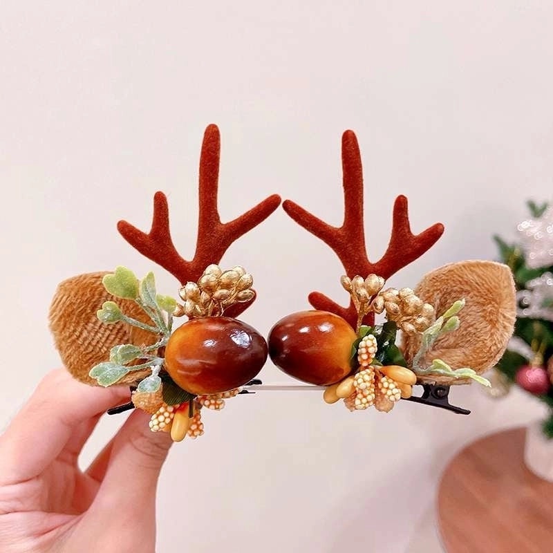 Festive Resin Antler Hairpin for Daily Wear|Hair Accessories