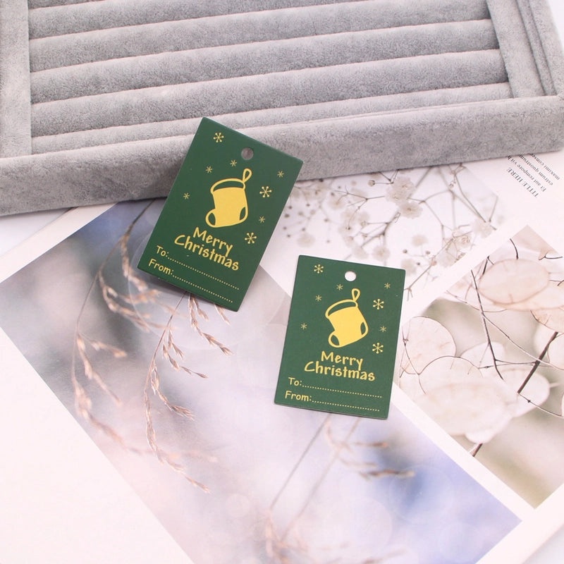 100 PCS Minimalist Christmas Color Block Jewelry Display Cards|Jewelry Packaging & Display