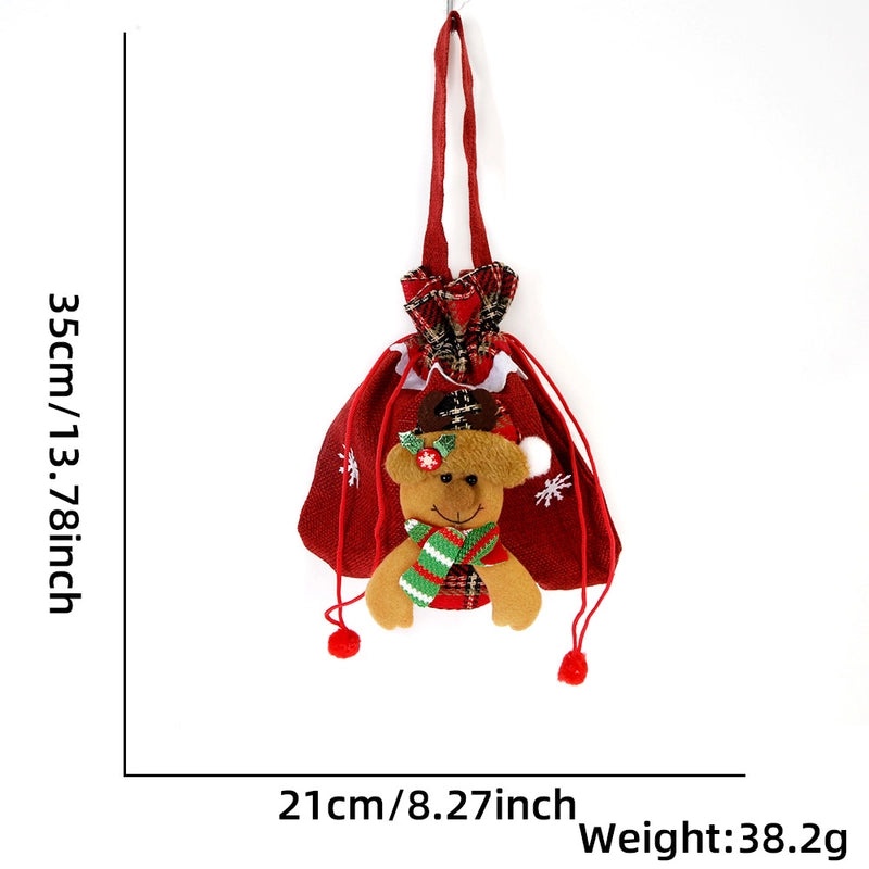 Christmas Santa Claus and Snowman Gift Bags Cartoon Style Holiday Party Wrapping Supplies|Gift Wrapping & Packaging