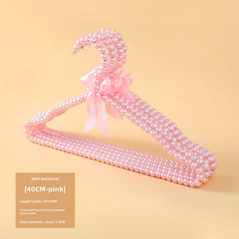 European Pearl Bowknot Children's Clothes Hanger with Pearl Pants Clips|Home & Living > Storage & Organization > Clothes Hangers
