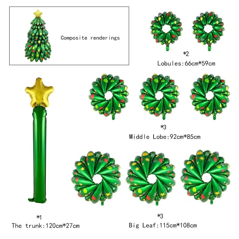 Festive Classic Christmas Tree Aluminum Foil Balloons|Holiday Decorations
