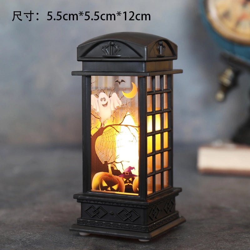 Halloween Simulation Flame Lamp Small Oil Lamp Decorative Prop for Bar Desktop Ornaments|Home Decor & Lighting