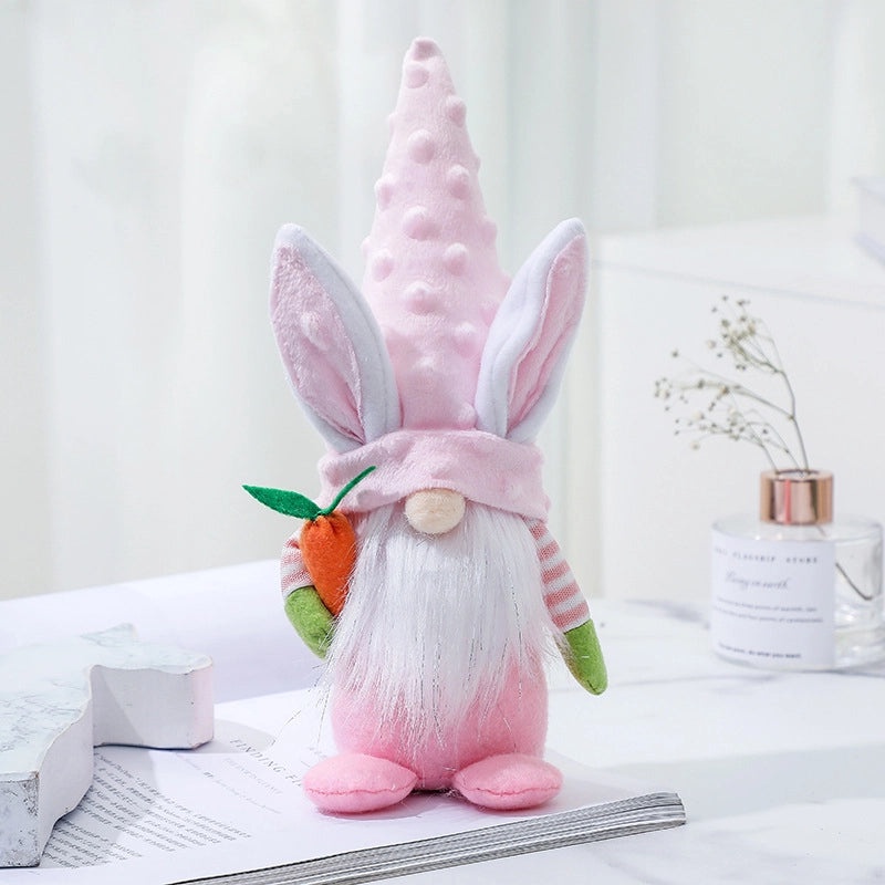 Easter Bunny Doll with Pointed Hat Cute Faceless Plush Ornament|Home Decor & Seasonal Decorations
