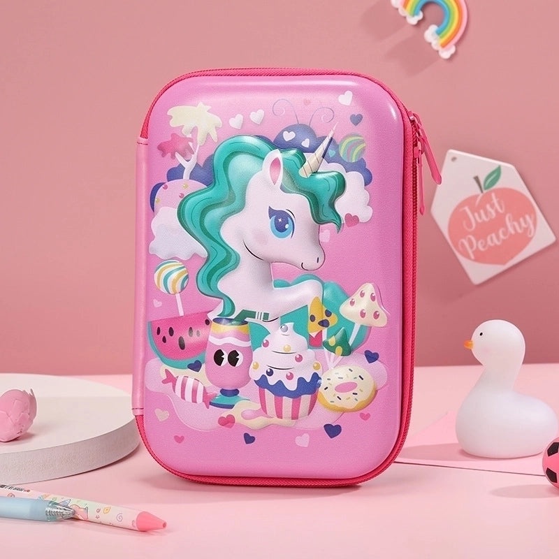 Cute EVA PU Cartoon Pencil Case for School Supplies | School Stationery