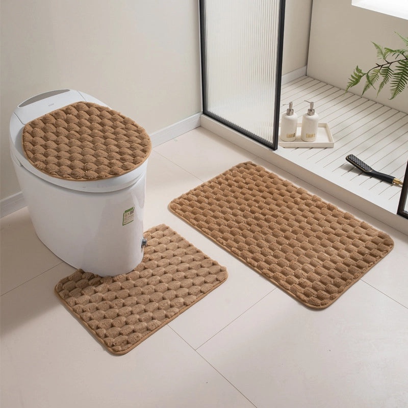 Casual Solid Color Polyester Bath Mat for Bathing|Home & Bath Accessories