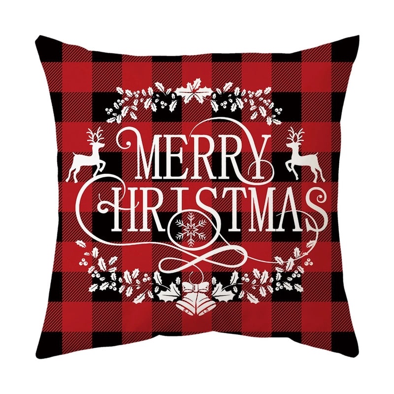 Festive Christmas Tree Snowflake Elk Plush Cushion Covers for Home Decor|Home Decor & Accessories