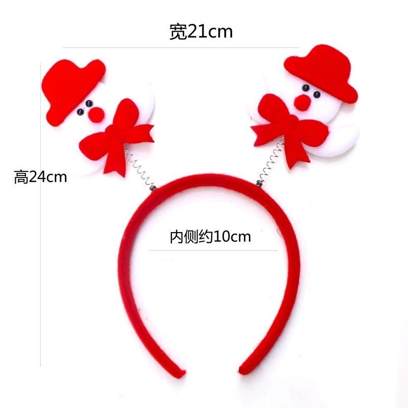 Festive Christmas Hairband with Santa Snowman and Reindeer Antlers for Kids Party Wear|Christmas Accessories