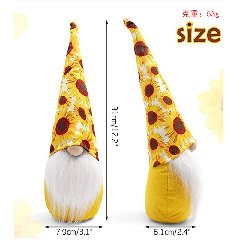 Sunflower Plush Faceless Doll with Beard Decoration|Home Decor