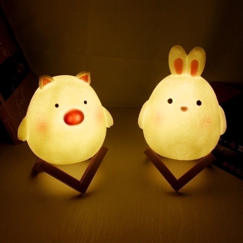Adorable Bear and Duck Vinyl Night Lights for Indoor Birthday Decor|Home Decor Lighting
