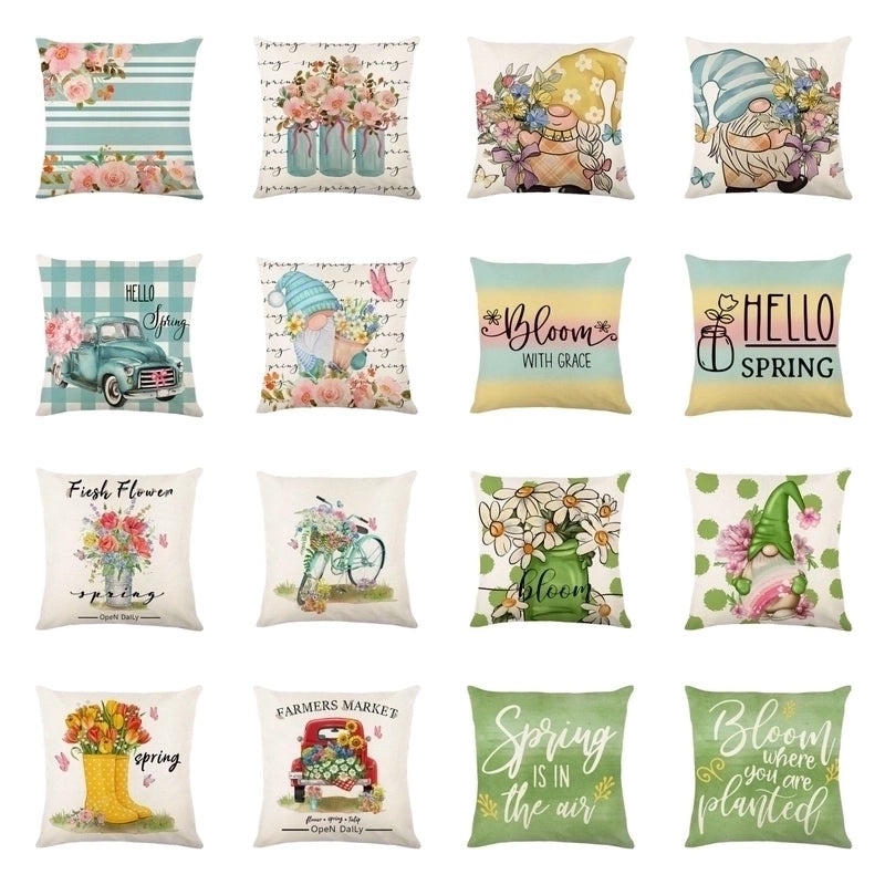 Summer Linen Pillow Covers in Minimalist Color Block Design|Home Decor Pillows