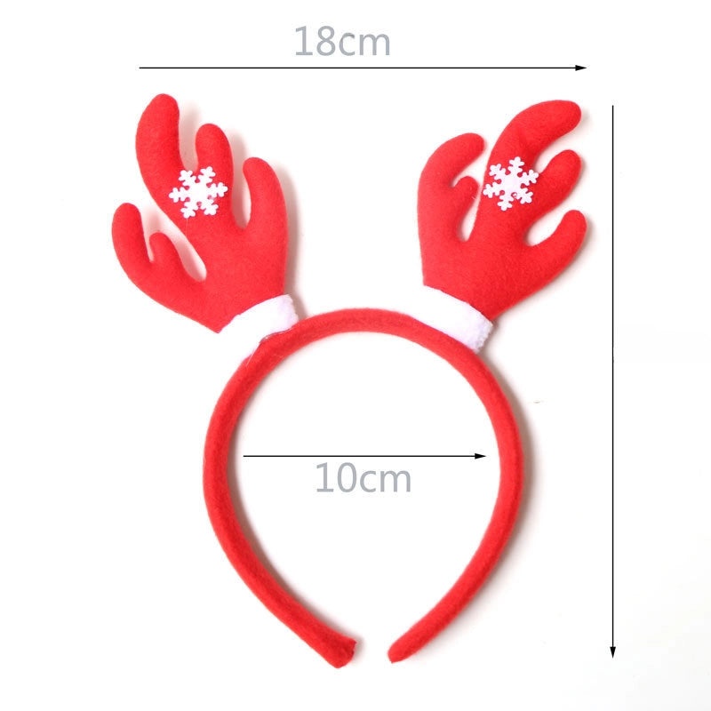 Festive Christmas Hairband with Santa Snowman and Reindeer Antlers for Kids Party Wear|Christmas Accessories