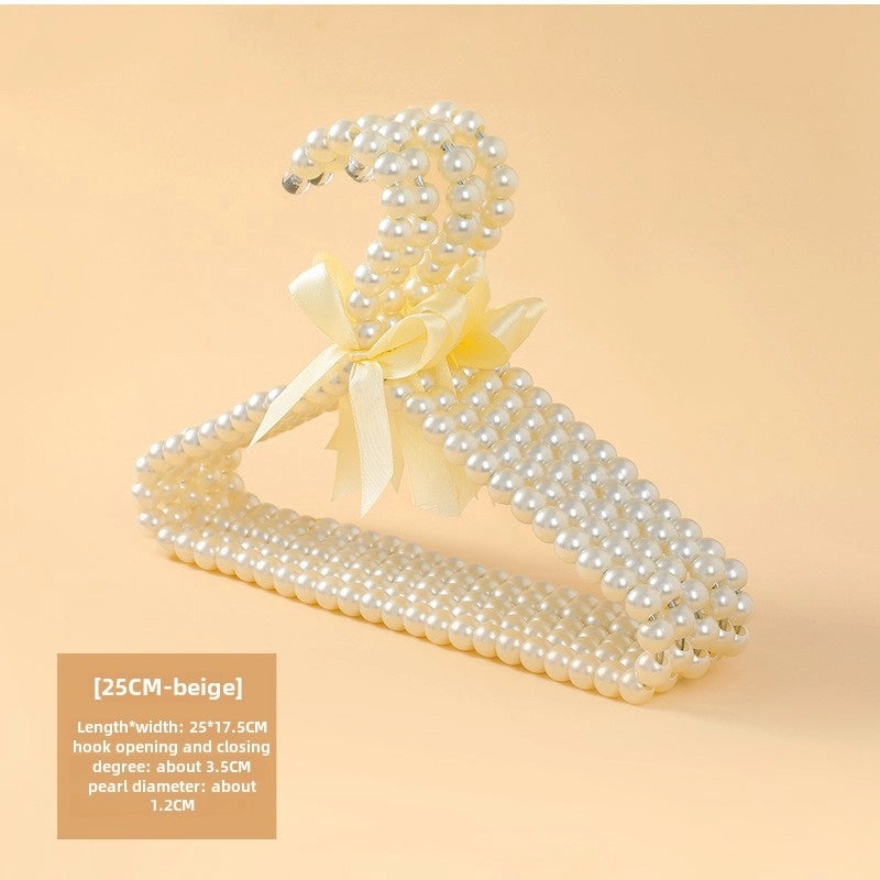 European Pearl Bowknot Children's Clothes Hanger with Pearl Pants Clips|Home & Living > Storage & Organization > Clothes Hangers