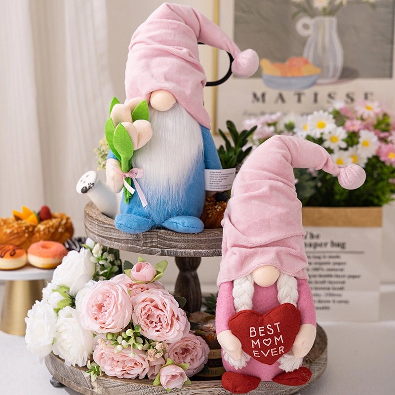 Cute Heart-Shaped Letter Rudolph Doll Table Decoration for Mother's Day Daily Festival|Home Decor