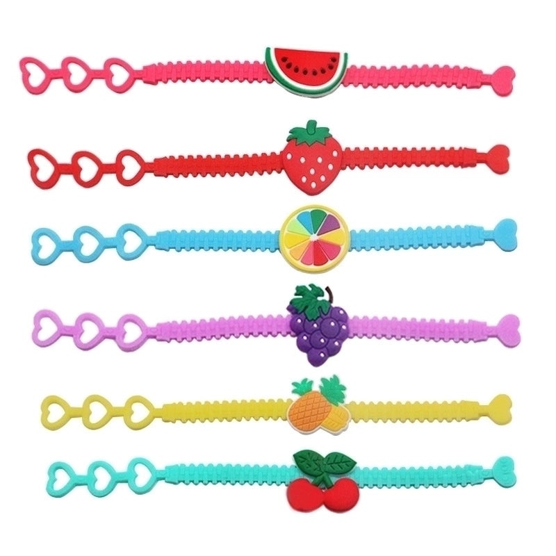 Colorful Cartoon Fruit Epoxy Resin Rings and Bracelets Set|Fashion Jewelry Accessories