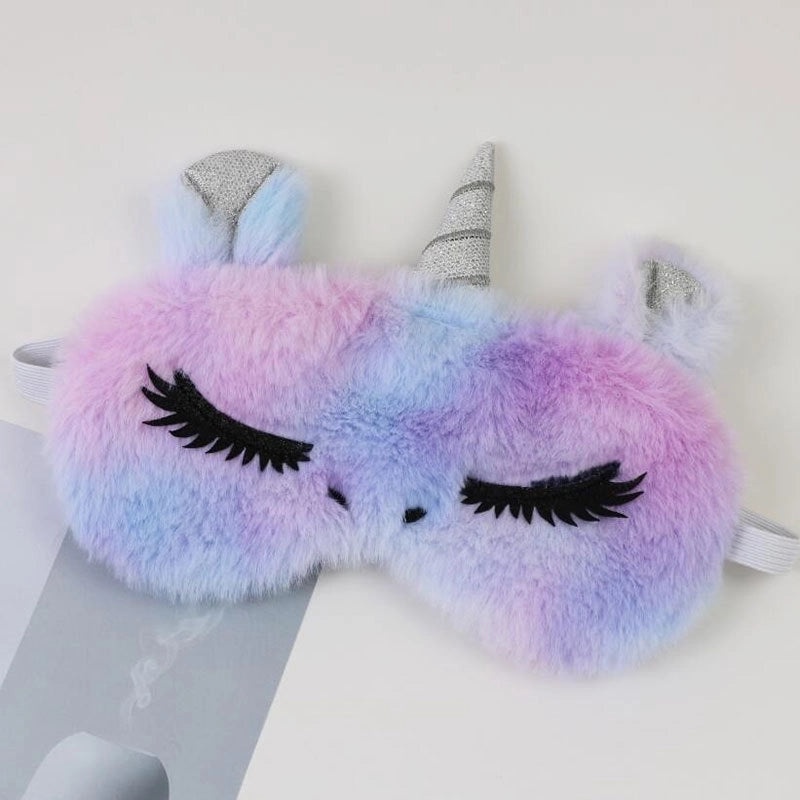 Adorable Cartoon Cotton Plush Satin Sleep Mask | Sleep Accessories