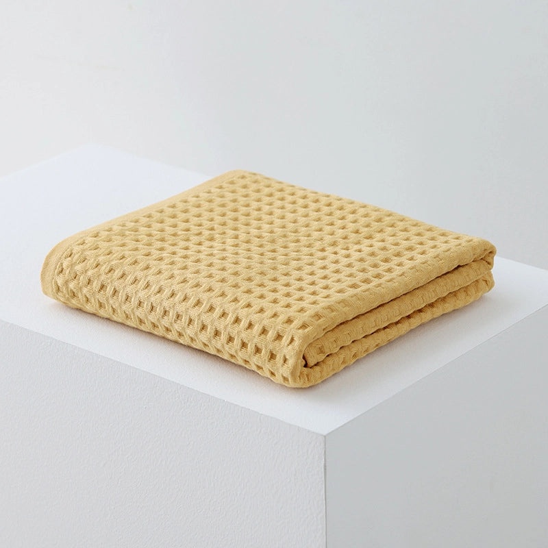 Antibacterial Pure Cotton Waffle Bath Towel for Adults | Bath Towels & Beach Towels