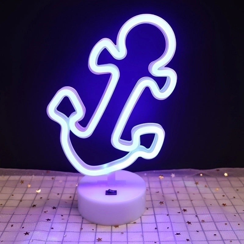 Romantic Anchor and Snowman LED Night Lights for Christmas and Valentine's Day | Indoor Decorative Lighting