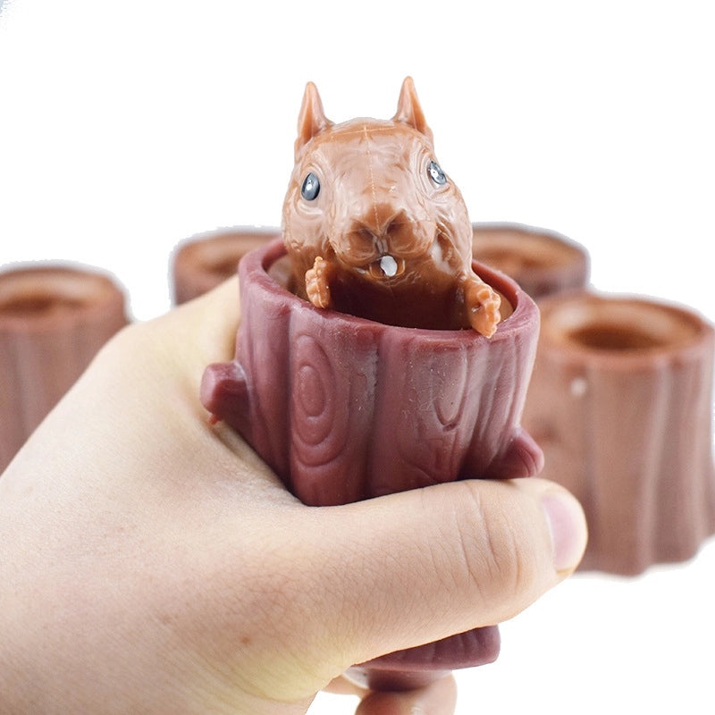 Halloween Pumpkin Squeeze Toy with Hairy TPR Plastic Ball | Toys & Novelties