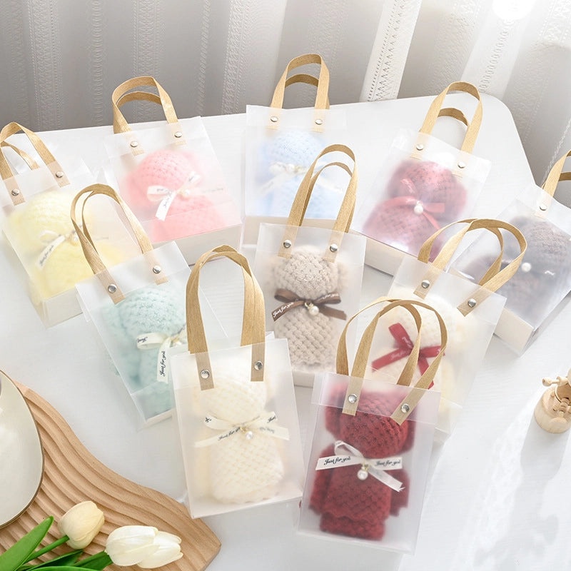 5 Pieces Coral Fleece Towels with Pineapple, Pearl, and Bear Designs 30x30cm | Gifts & Home Textiles