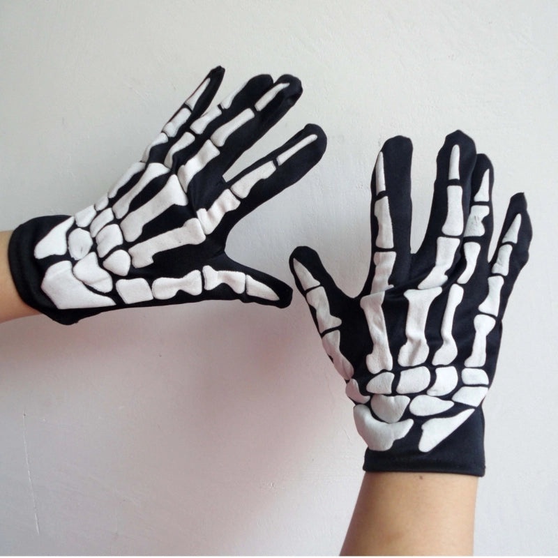 Halloween Minimalist Skull Skeleton Gloves for Holiday Party | Accessories & Jewelry