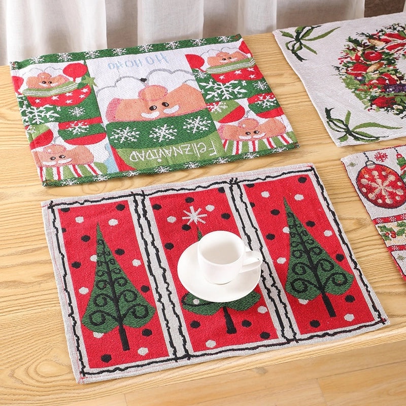Festive Christmas Tree Placemat for Holiday Parties|Home & Kitchen Tableware
