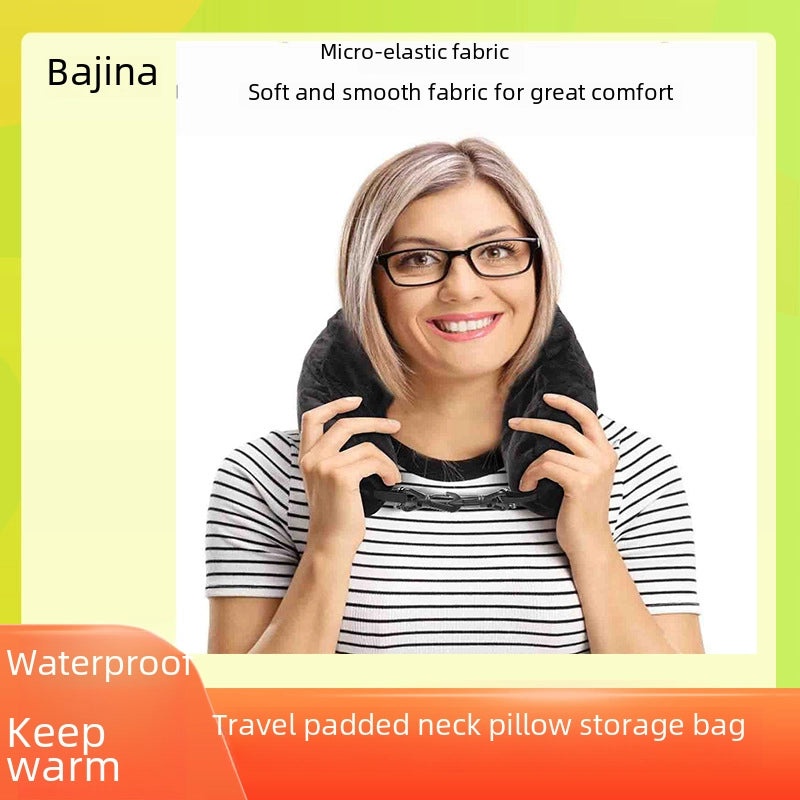 Travel Neck Pillow with Padded Pillowcase | Travel Accessories