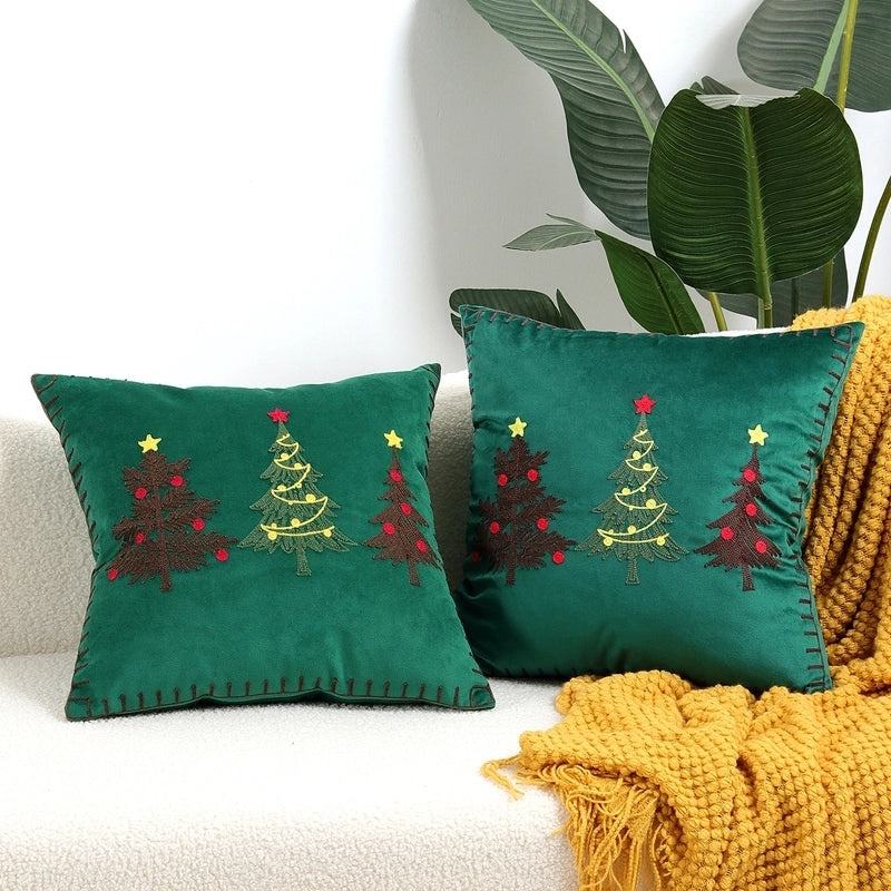 Christmas Tree and Reindeer Plush Pillow Covers|Home Decor Pillows