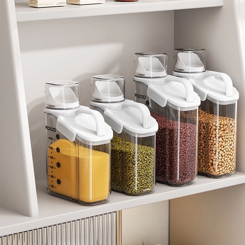 Plastic Grain Storage Jar for Cereals Noodles Beans Rice Sealed Food Grade Kitchen Container | Kitchen Storage